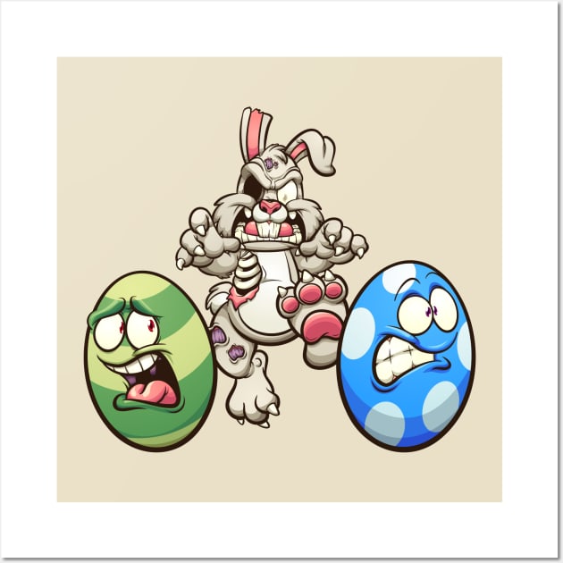 Zombie Easter bunny Wall Art by memoangeles